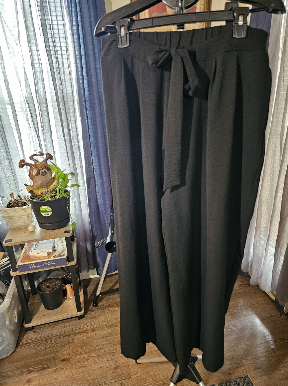Women's NAVY BLUE LINEN LIKE PANTS SIZE XL